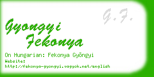 gyongyi fekonya business card